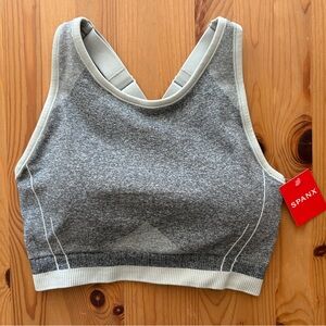 NWT SPANX Women’s Seamless Sculpt Sports Bra Spacedye Cloudy Grey